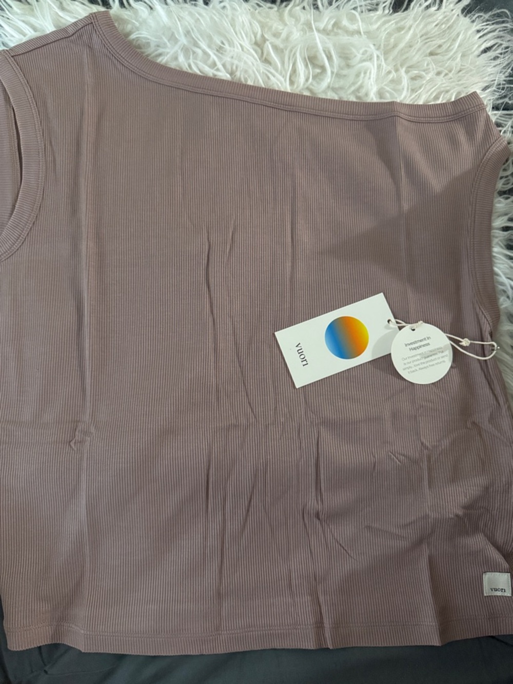 Vuori Cove Asymmetrical Top- Sorrel Brown